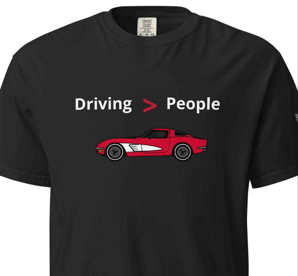 Funny car lover t-shirt Driving Is Better Than People T-Shirt - Prop and Piston