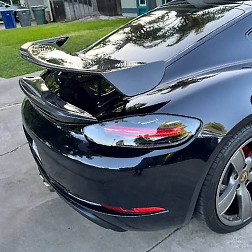 2017-2025 Porsche 718 Boxster & Cayman (982) Dry Carbon Fiber GT4 Style Rear Wing | FYBR Aerodynamics
