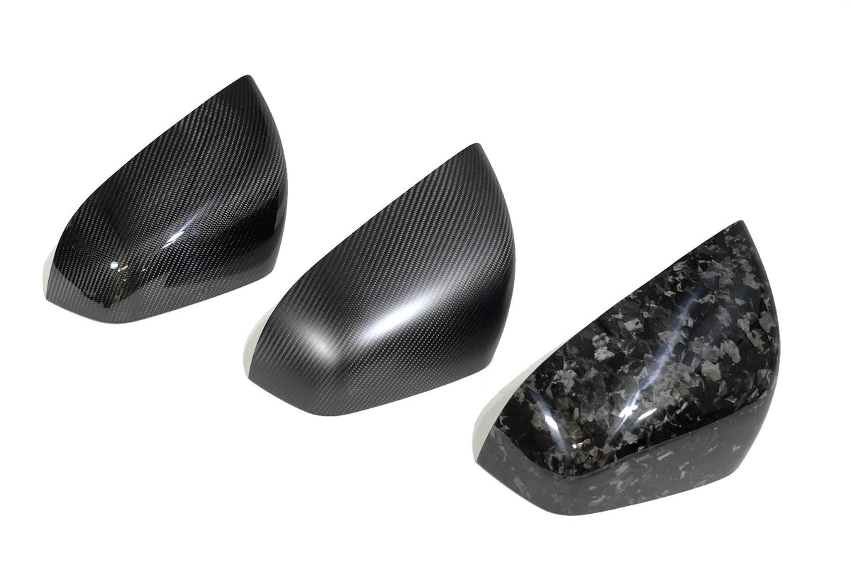 Tesla Model X OEM Overlay Dry Carbon Fiber Mirror Covers [Various Finishes] | FYBR Aerodynamics - Prop and Piston