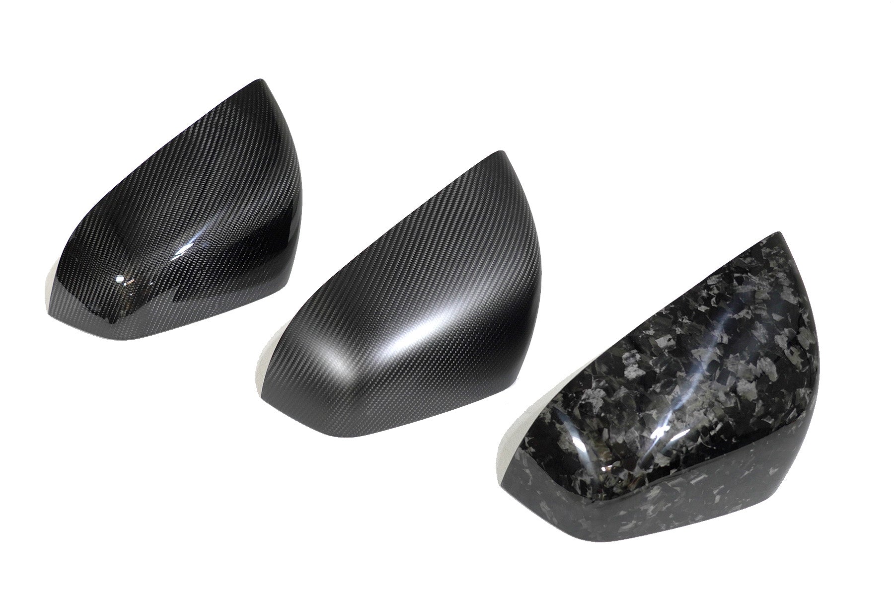 Tesla Model X OEM Overlay Dry Carbon Fiber Mirror Covers [Various Finishes] | FYBR Aerodynamics - Prop and Piston