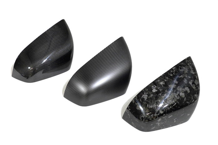 Tesla Model X OEM Overlay Dry Carbon Fiber Mirror Covers [Various Finishes] | FYBR Aerodynamics - Prop and Piston