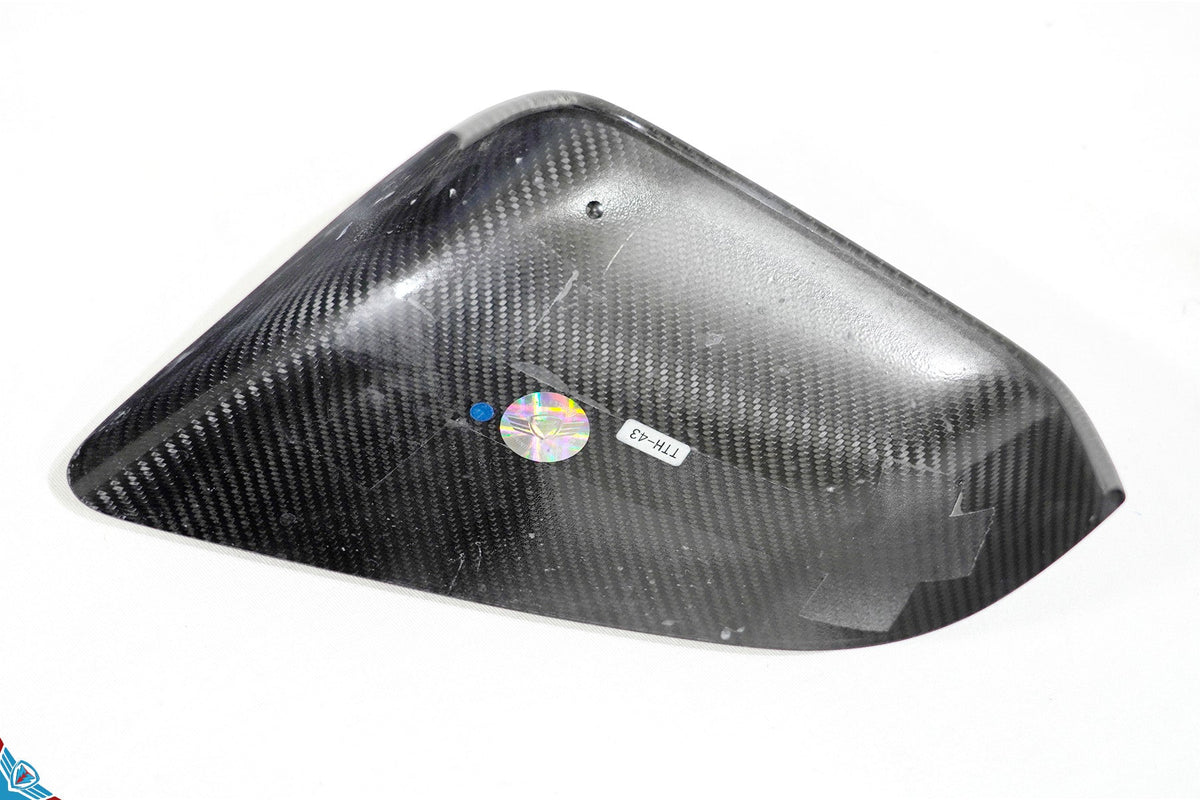 Tesla Model X OEM Overlay Dry Carbon Fiber Mirror Covers [Various Finishes] | FYBR Aerodynamics - Prop and Piston