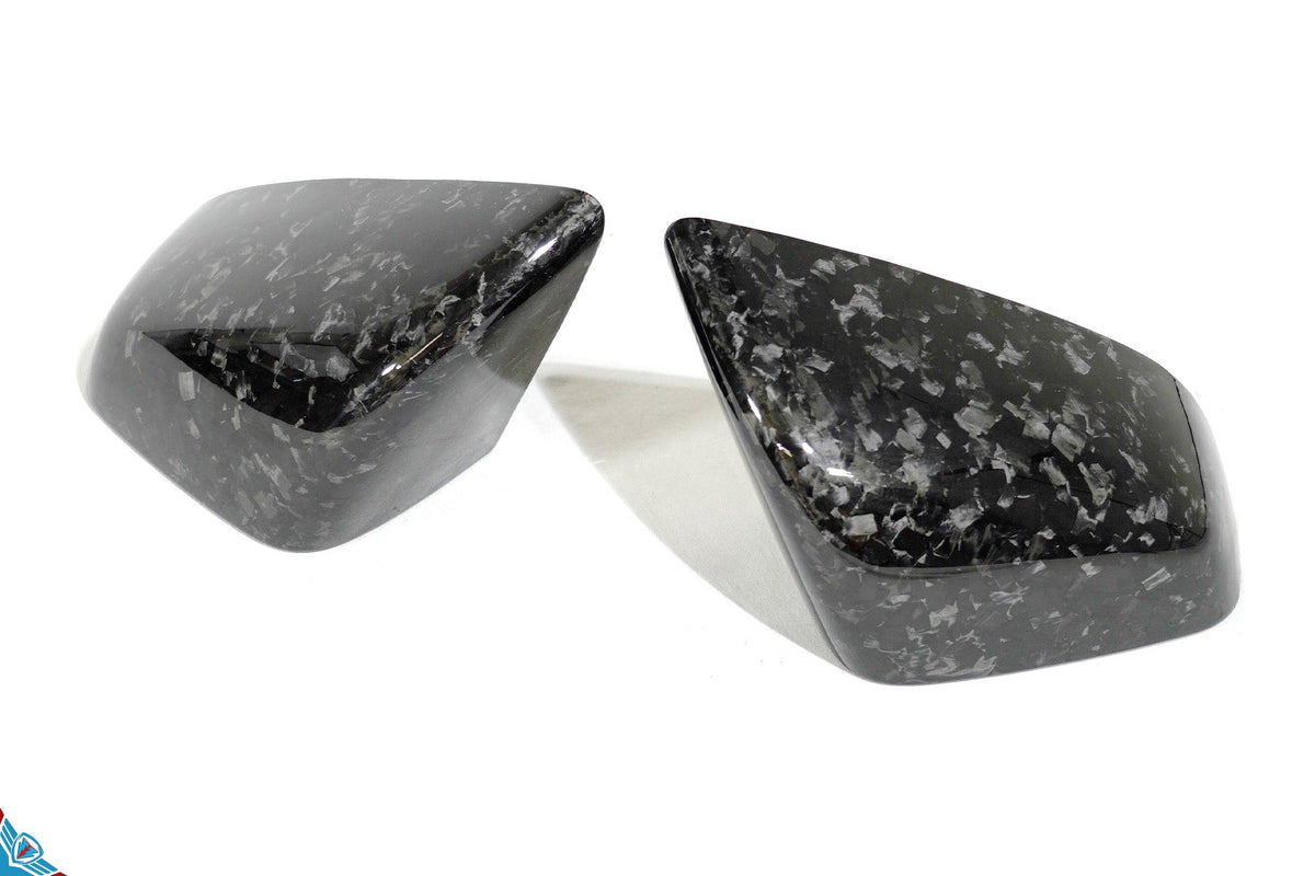 Tesla Model X OEM Overlay Dry Carbon Fiber Mirror Covers [Various Finishes] | FYBR Aerodynamics - Prop and Piston