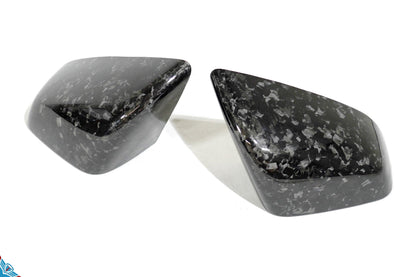 Tesla Model X OEM Overlay Dry Carbon Fiber Mirror Covers [Various Finishes] | FYBR Aerodynamics - Prop and Piston