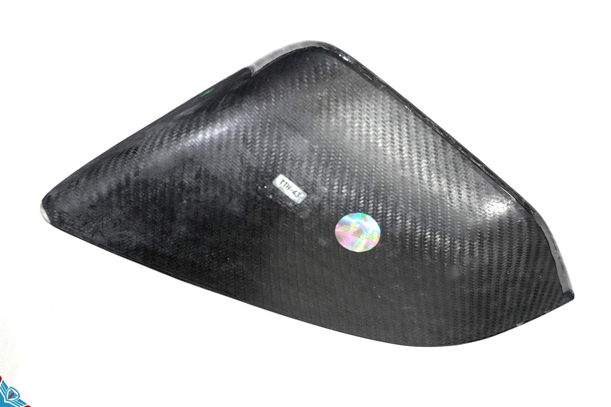 Tesla Model X OEM Overlay Dry Carbon Fiber Mirror Covers [Various Finishes] | FYBR Aerodynamics - Prop and Piston
