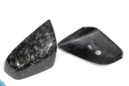 Tesla Model X OEM Overlay Dry Carbon Fiber Mirror Covers [Various Finishes] | FYBR Aerodynamics - Prop and Piston