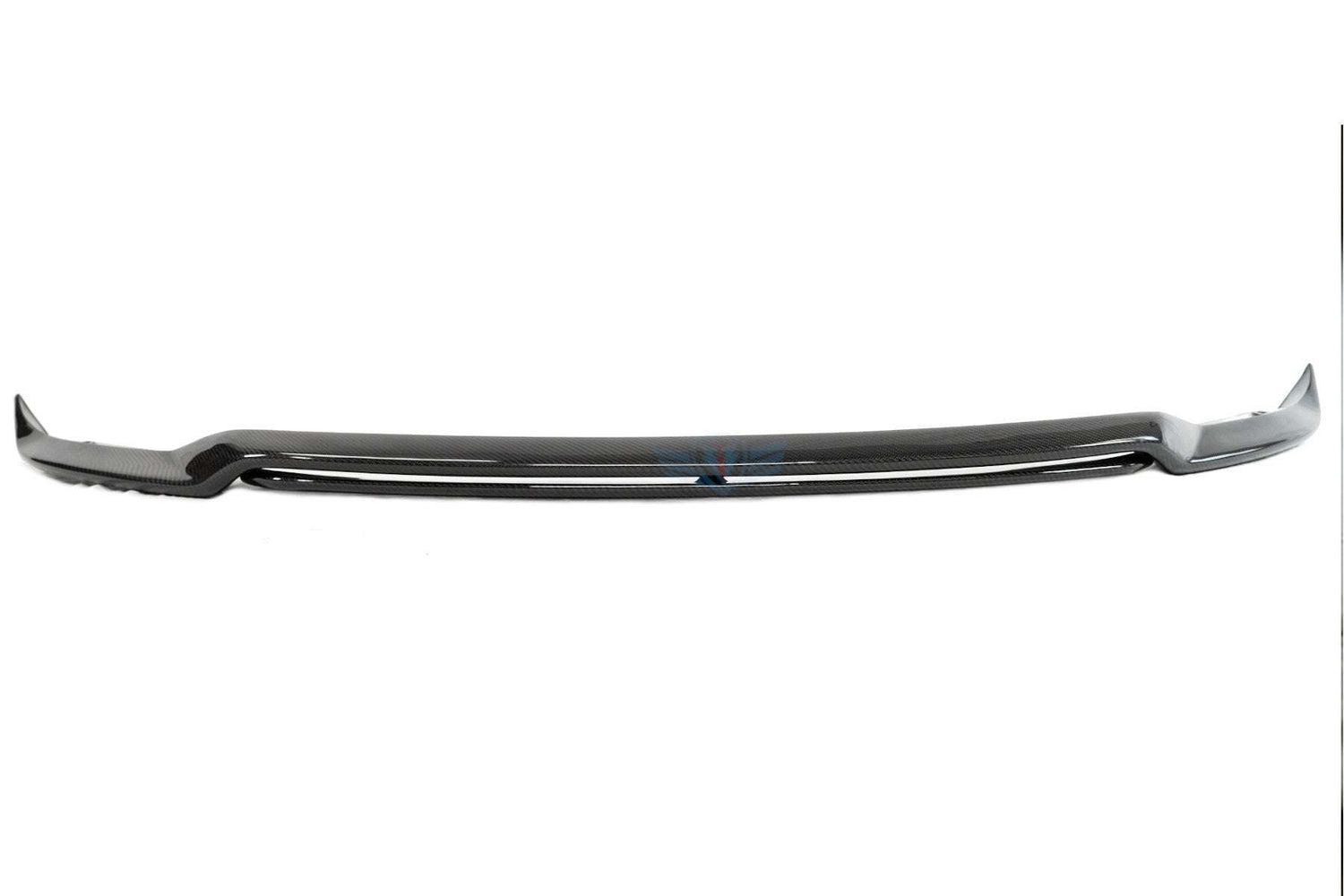 Tesla Model 3 with FYBR ATS style genuine carbon fiber front lip in green wrap