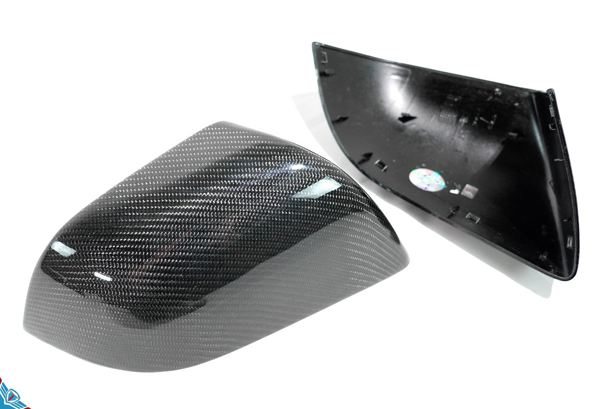 Tesla Model 3 Full OEM Replacement Carbon Fiber Mirror Covers [Various Finishes] | FYBR Aerodynamics