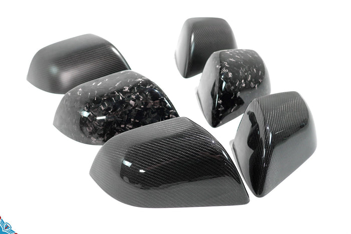 Tesla Model 3 Full OEM Replacement Carbon Fiber Mirror Covers [Various Finishes] | FYBR Aerodynamics