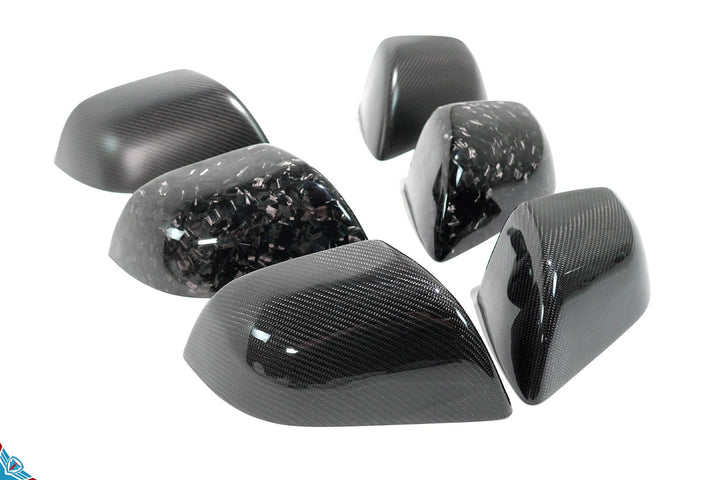 Tesla Model 3 Full OEM Replacement Carbon Fiber Mirror Covers [Various Finishes] | FYBR Aerodynamics