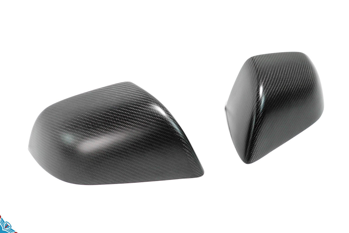 Tesla Model 3 Full OEM Replacement Carbon Fiber Mirror Covers [Various Finishes] | FYBR Aerodynamics