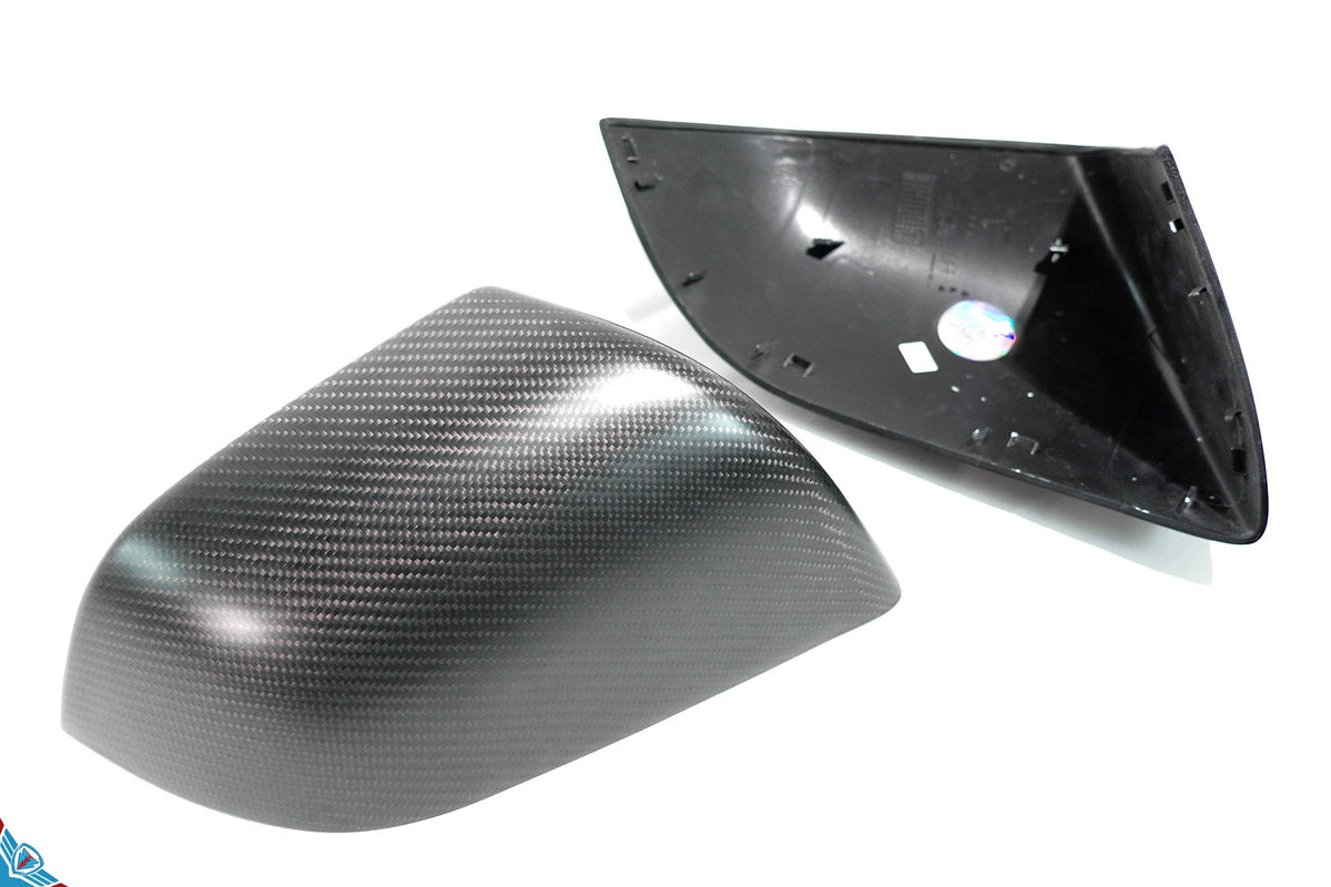 Tesla Model 3 Full OEM Replacement Carbon Fiber Mirror Covers [Various Finishes] | FYBR Aerodynamics