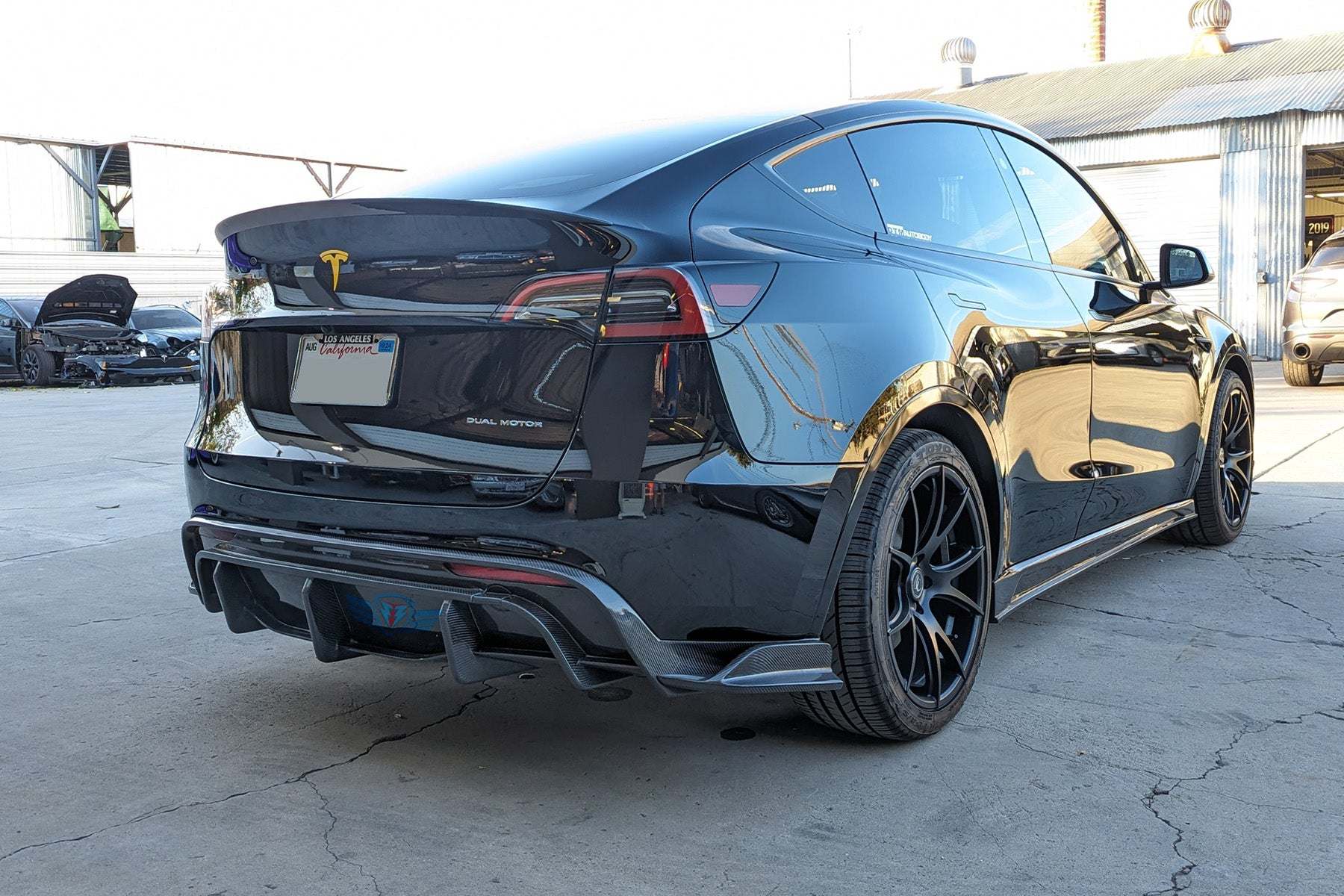 2020-2025 Tesla Model Y (1st Gen) Carbon Fiber SHX Full Replacement Rear Diffuser | FYBR Aerodynamics