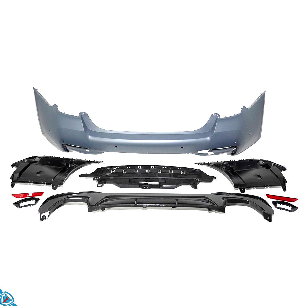 2021-2023 BMW LCI 5 Series (G30) M-Sport Style Rear Bumper Conversion Kit - Prop and Piston
