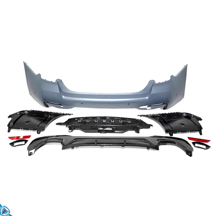 2021-2023 BMW LCI 5 Series (G30) M-Sport Style Rear Bumper Conversion Kit - Prop and Piston