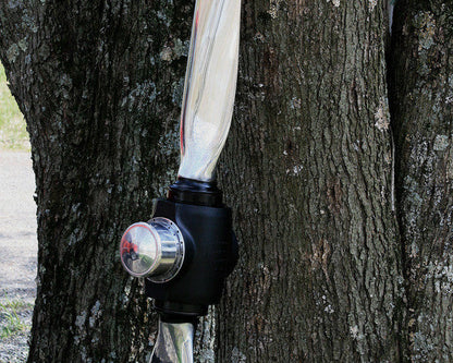 2-Bladed McCauley Mirror High Polished Airplane Propeller Sculpture - Prop and Piston