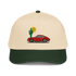 Limited edition Golf Rope Hat with red sports car and cactus embroidery, beige crown, and dark green brim