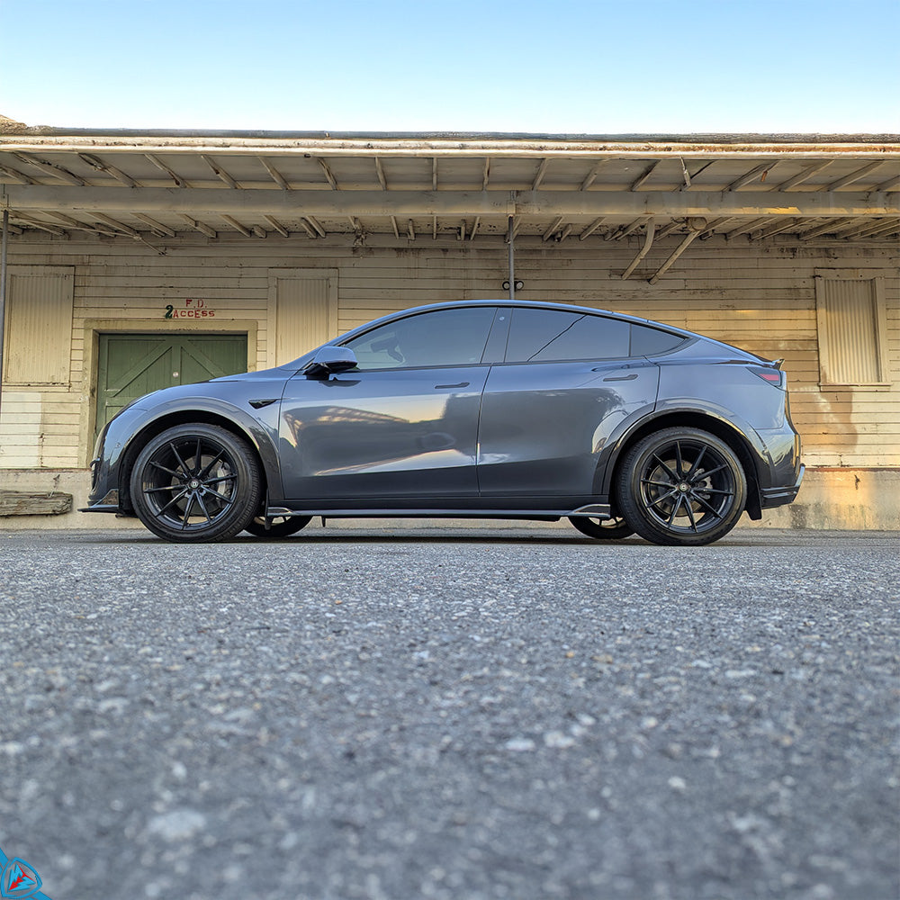 Tesla Model Y SDX Dry Carbon Fiber Fender Flares | FYBR Aerodynamics