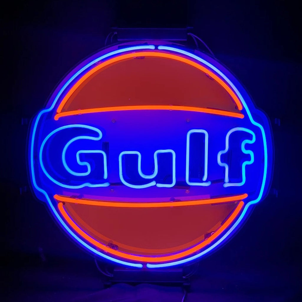 Gulf Gasoline Neon Signs Light - Prop and Piston