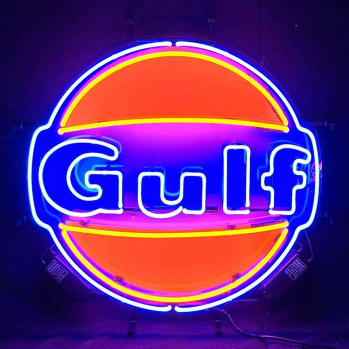 Gulf Gasoline Neon Signs Light - Prop and Piston