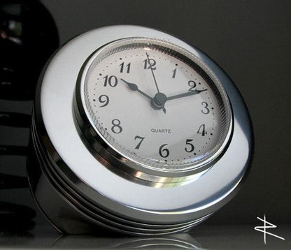 WWII Boeing Stearman radial engine piston desk clock polished mirror finish