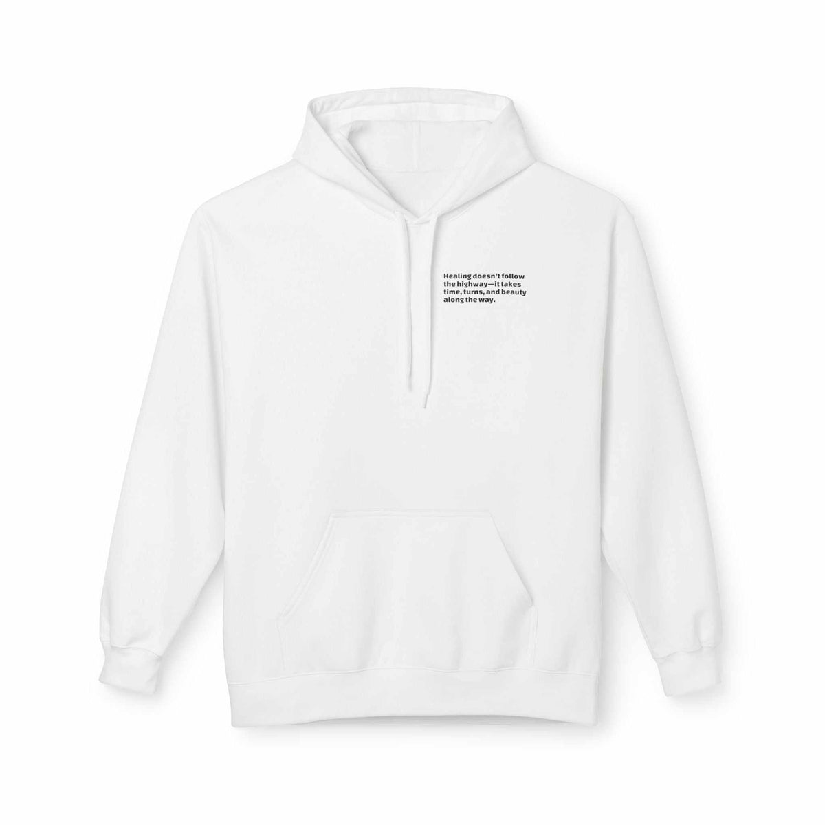 Cozy Inspirational travel hoodie with scenic route design and relaxed fit
