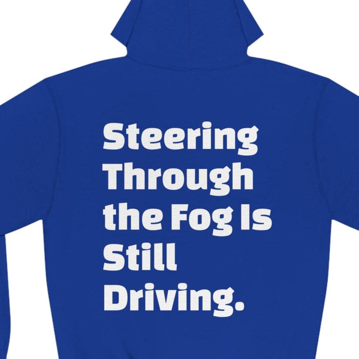 Inspirational Unisex Varsity Hoodie with contrast hood and motivational graphic