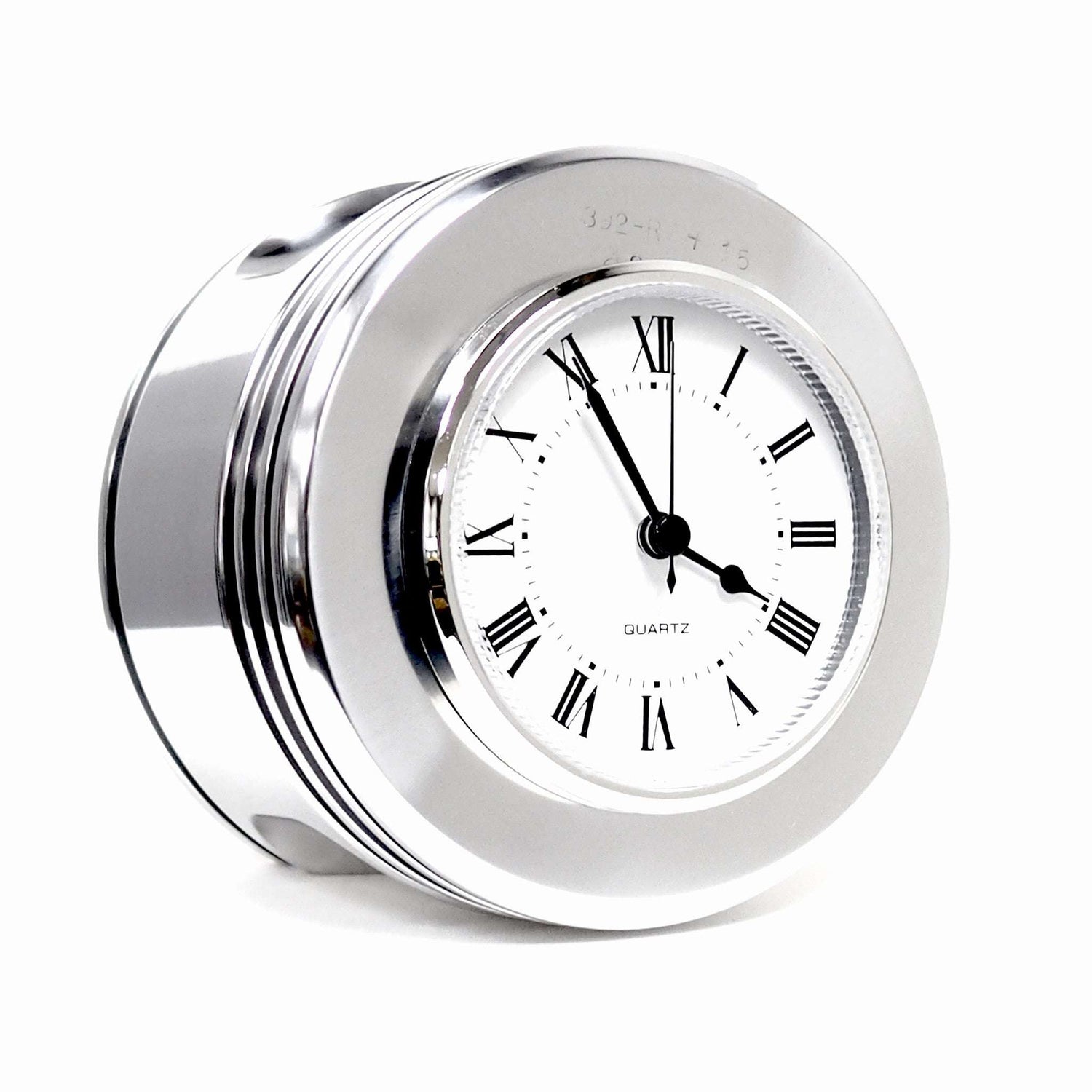 Aviation piston clock WWII Boeing Stearman radial engine piston polished desk clock