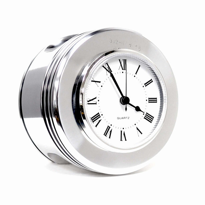 Aviation piston clock WWII Boeing Stearman radial engine piston polished desk clock
