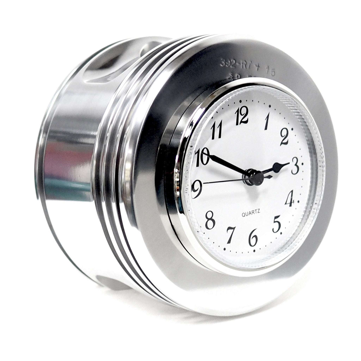 Polished WWII Boeing Stearman radial engine piston desk clock
