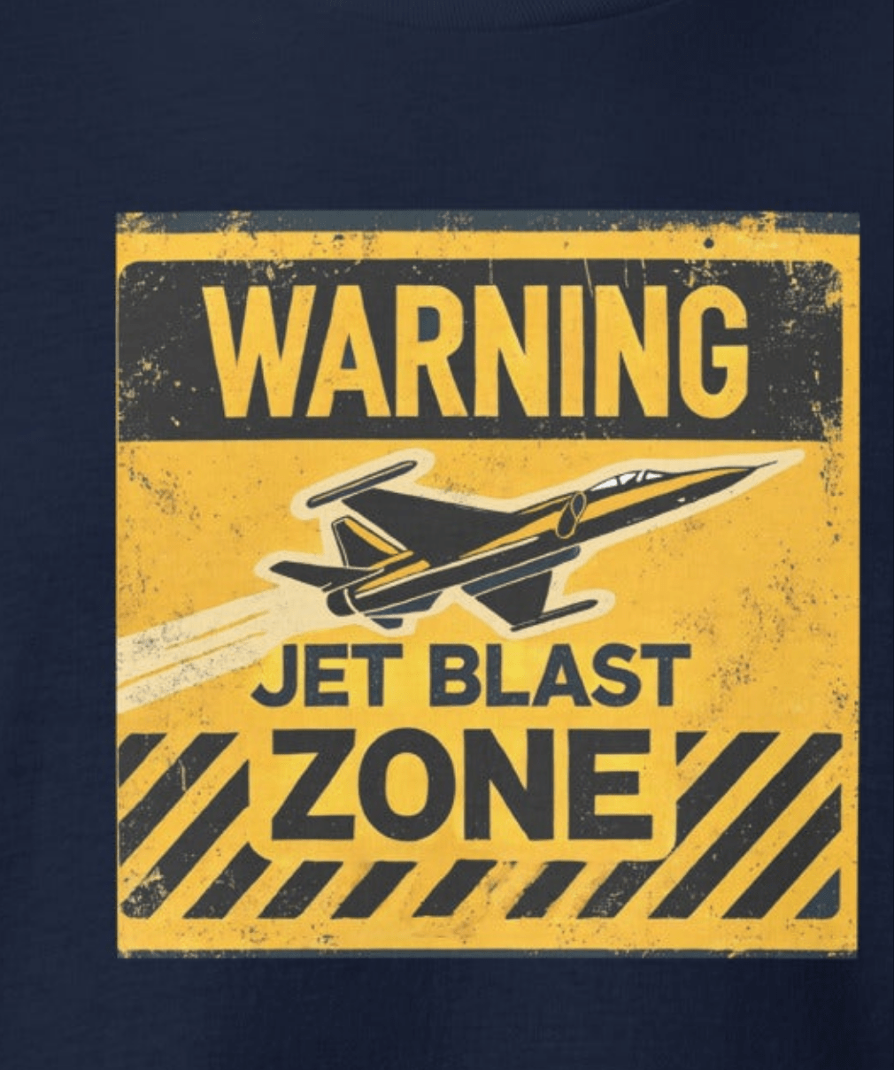 Jet blast zone t-shirt Pilot Gift for Him or Her - Prop and Piston
