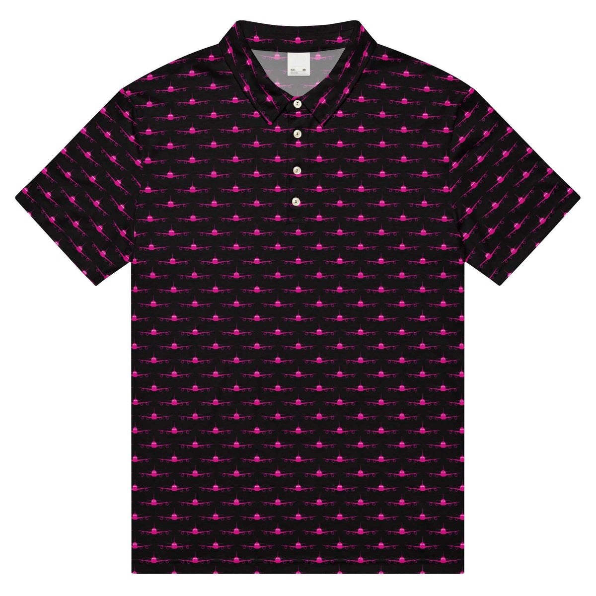 White Jet Logo shirt with slim fit and polo collar made of breathable fabric