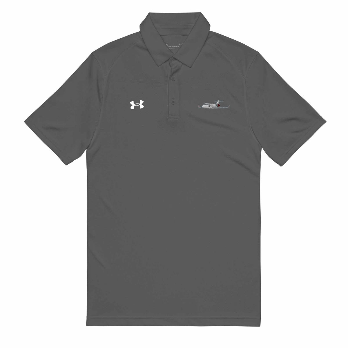 Under Armour men's pilot polo shirt in breathable, sweat-wicking fabric with 3-button placket and relaxed fit
