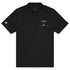 Black Jet Set Crew Adidas sport polo with recycled polyester, athletic fit, and buttoned collar