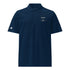navy blue pilot shirts short sleeve adidas sport polo with embroidered plane design and logo on sleeve