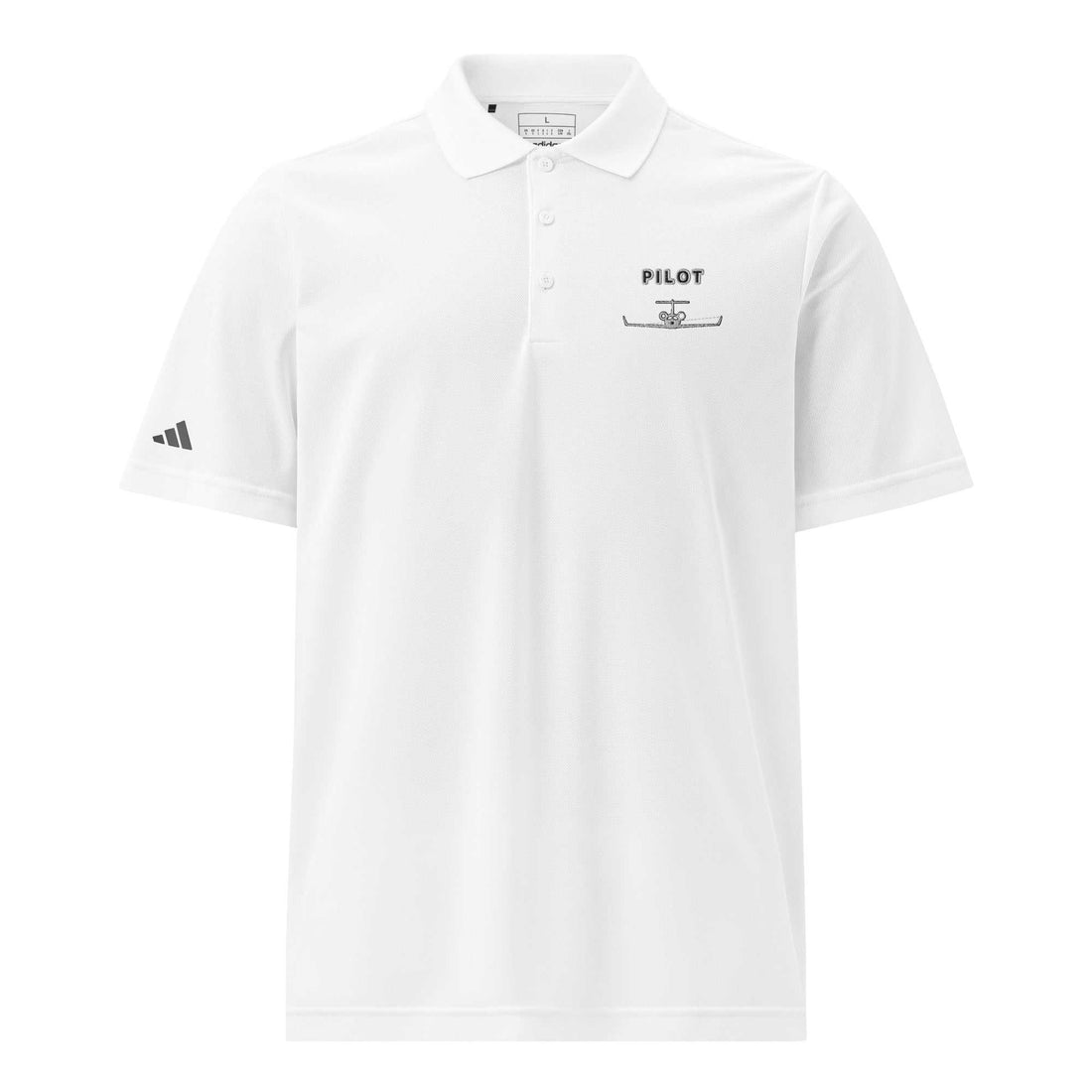 white pilot shirts short sleeve adidas sport polo with pilot logo and short sleeves