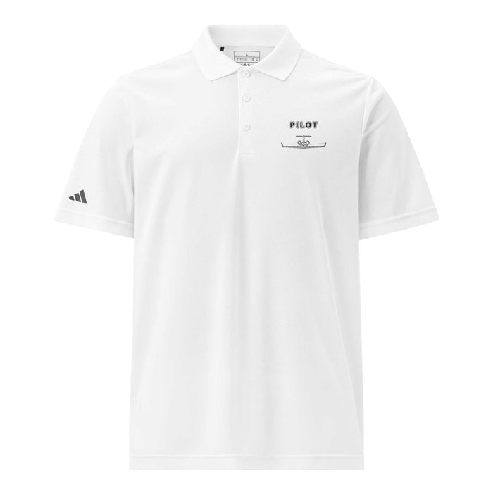 Adidas pilot shirts short sleeve sport polo made from recycled polyester with hydrophilic finish and athletic fit
