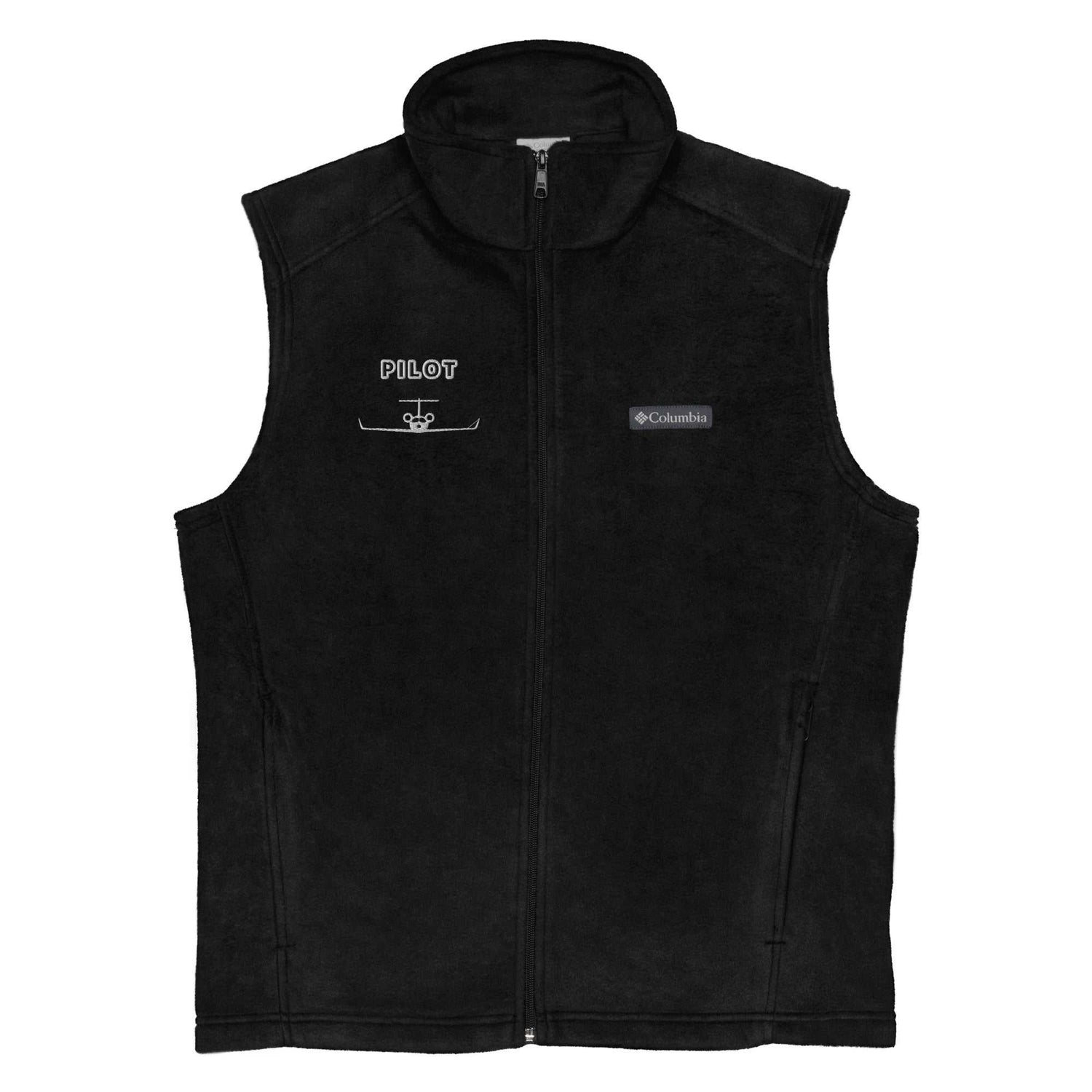 Jet Set Pilot Columbia fleece vest black zippered pockets cold weather layering