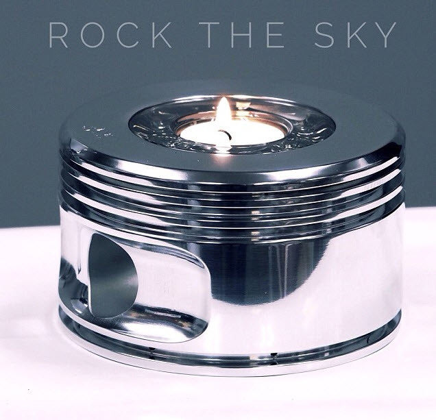 the KATE Jacobs WWII Radial Engine Piston Mirror Polished Tea Light Candle Holder - Prop and Piston