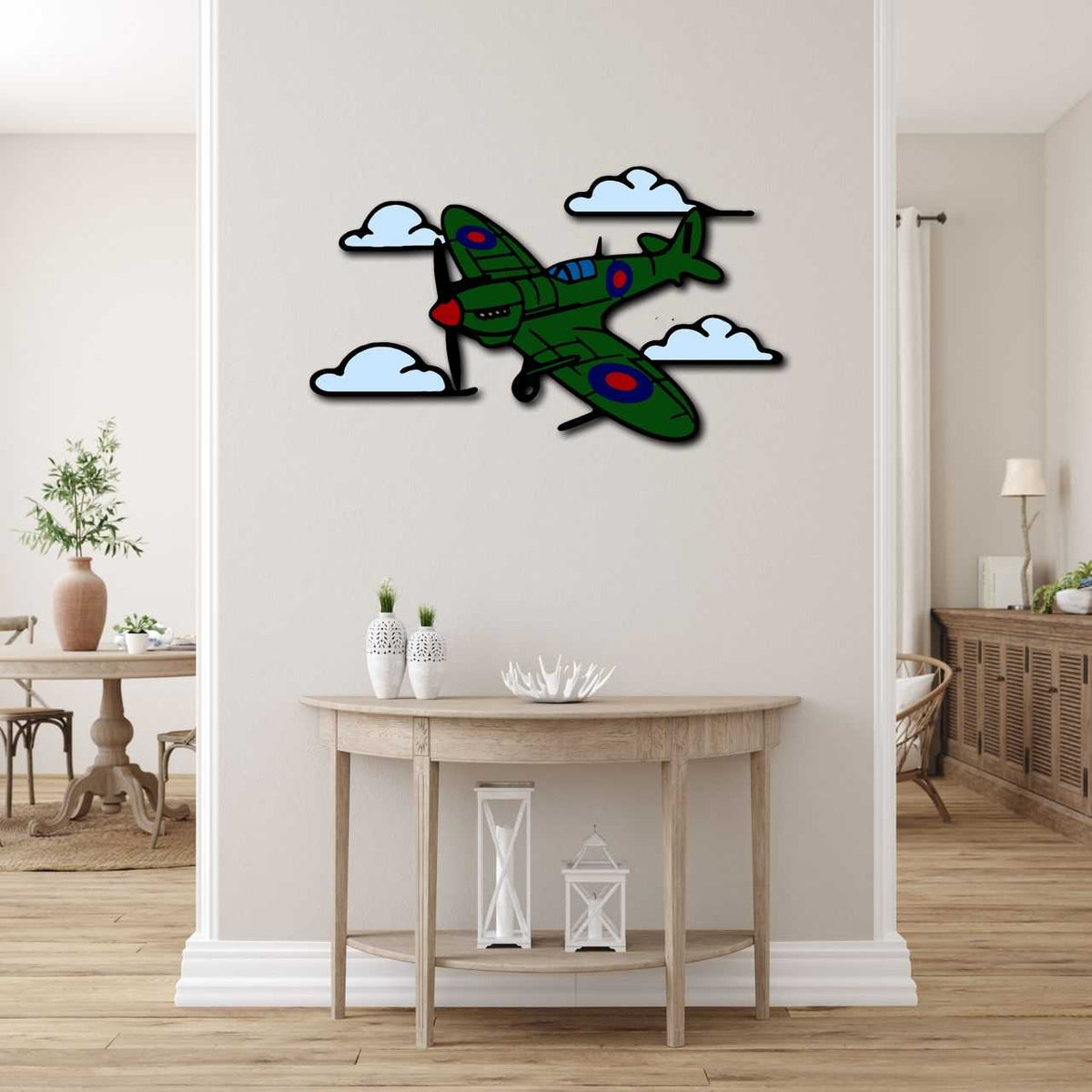 Wall Art Spitfire Clouds Metal Wall Art - Prop and Piston