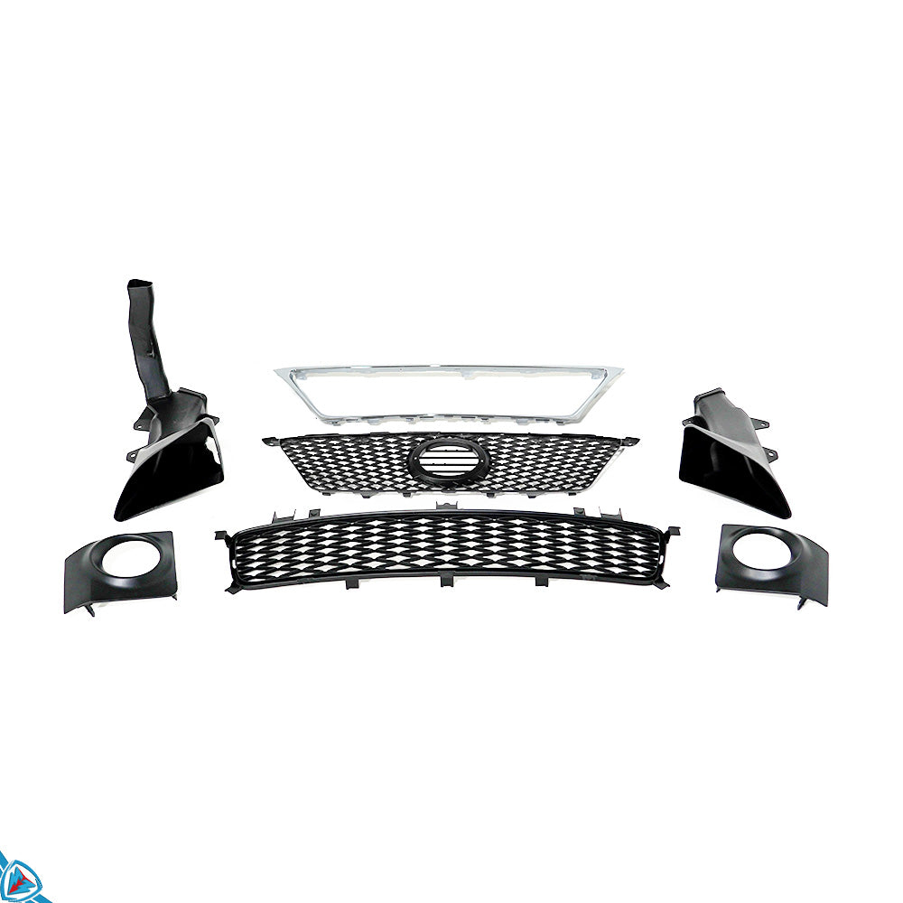 2006-2013 Lexus IS250 IS350 (XE20) to ISF Style Front Bumper Conversion Kit - Prop and Piston