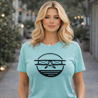Aviation Logo T-Shirt Bi-Plane
