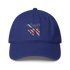 USA Flag aviation baseball cap with adjustable strap and pre-curved visor