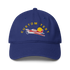 Blue cap with airplane design and &