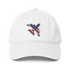 USA Flag aviation baseball cap with adjustable strap and pre-curved visor