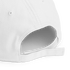 Close-up of a white baseball cap on a light gray background