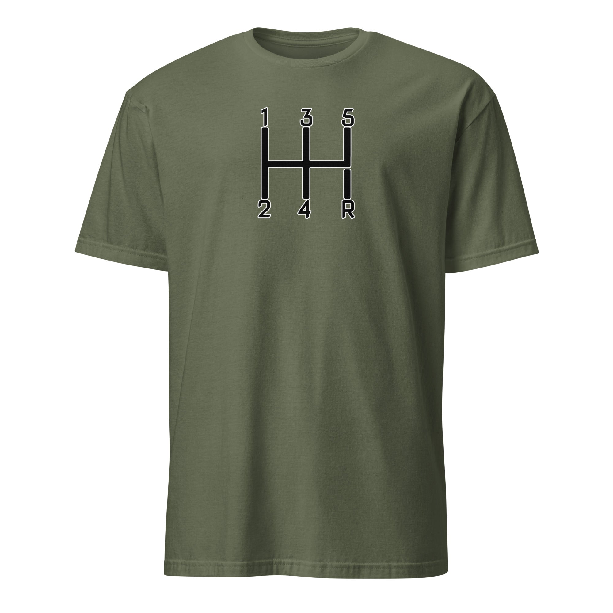 Manual Transmission T-Shirt | Automotive Gear Shift Graphic Tee | Cool Gift for Car Enthusiasts, Mechanics, or Racing Fans - Prop and Piston