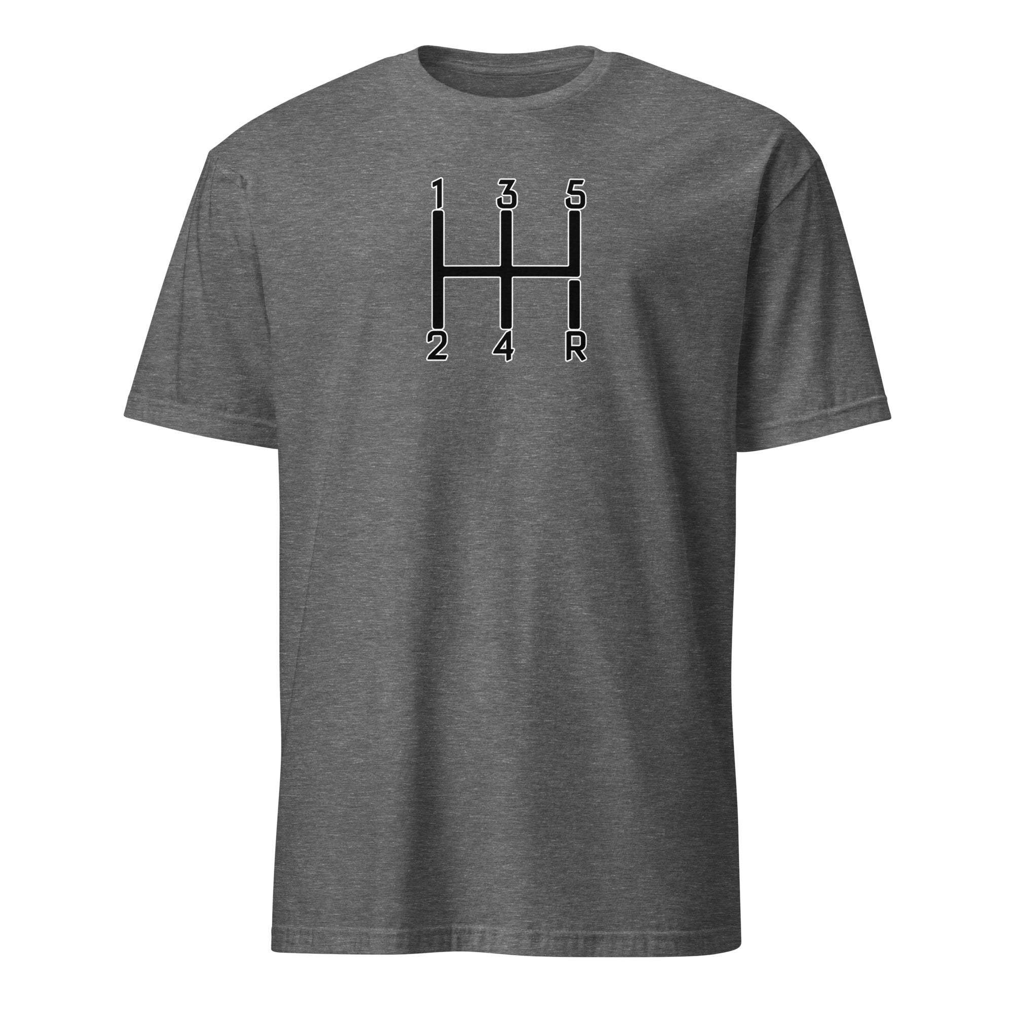 Manual Transmission T-Shirt | Automotive Gear Shift Graphic Tee | Cool Gift for Car Enthusiasts, Mechanics, or Racing Fans - Prop and Piston