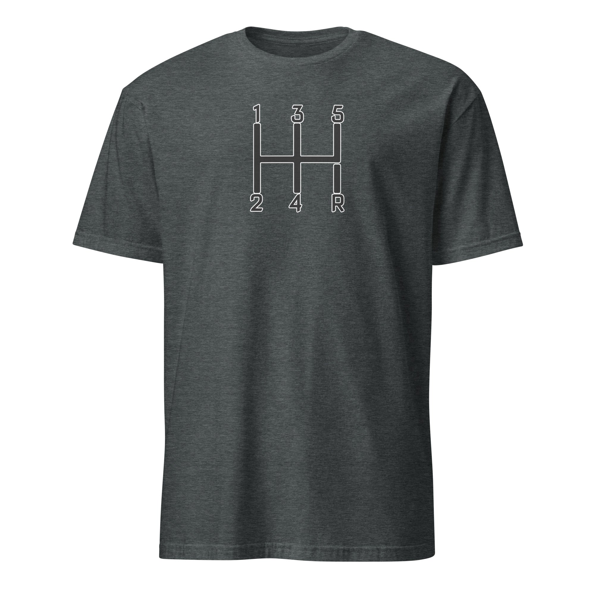 Manual Transmission T-Shirt | Automotive Gear Shift Graphic Tee | Cool Gift for Car Enthusiasts, Mechanics, or Racing Fans - Prop and Piston