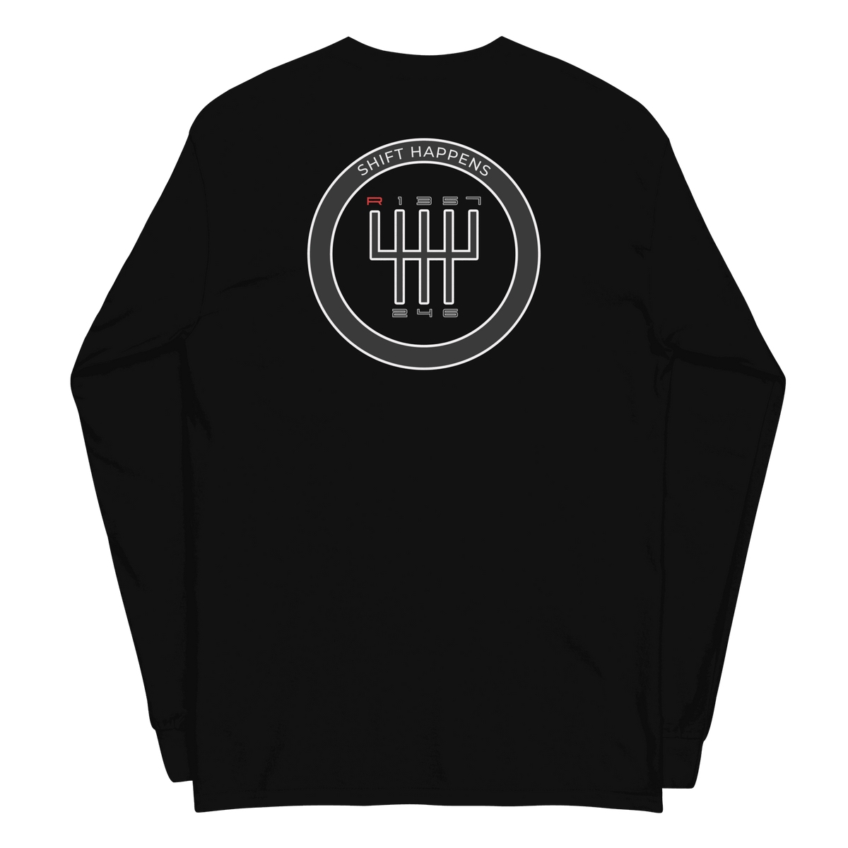 Men's Shift Happens Long Sleeve T-Shirt in classic fit, 100% cotton, casual and business wear option